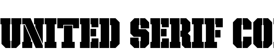 United Serif Cond Stencil Font Download Free